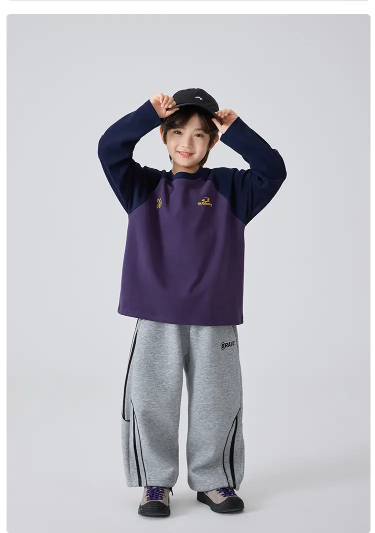 Haima's Boys' Green Raglan Sleeve Thermal Winter Top — feature 12