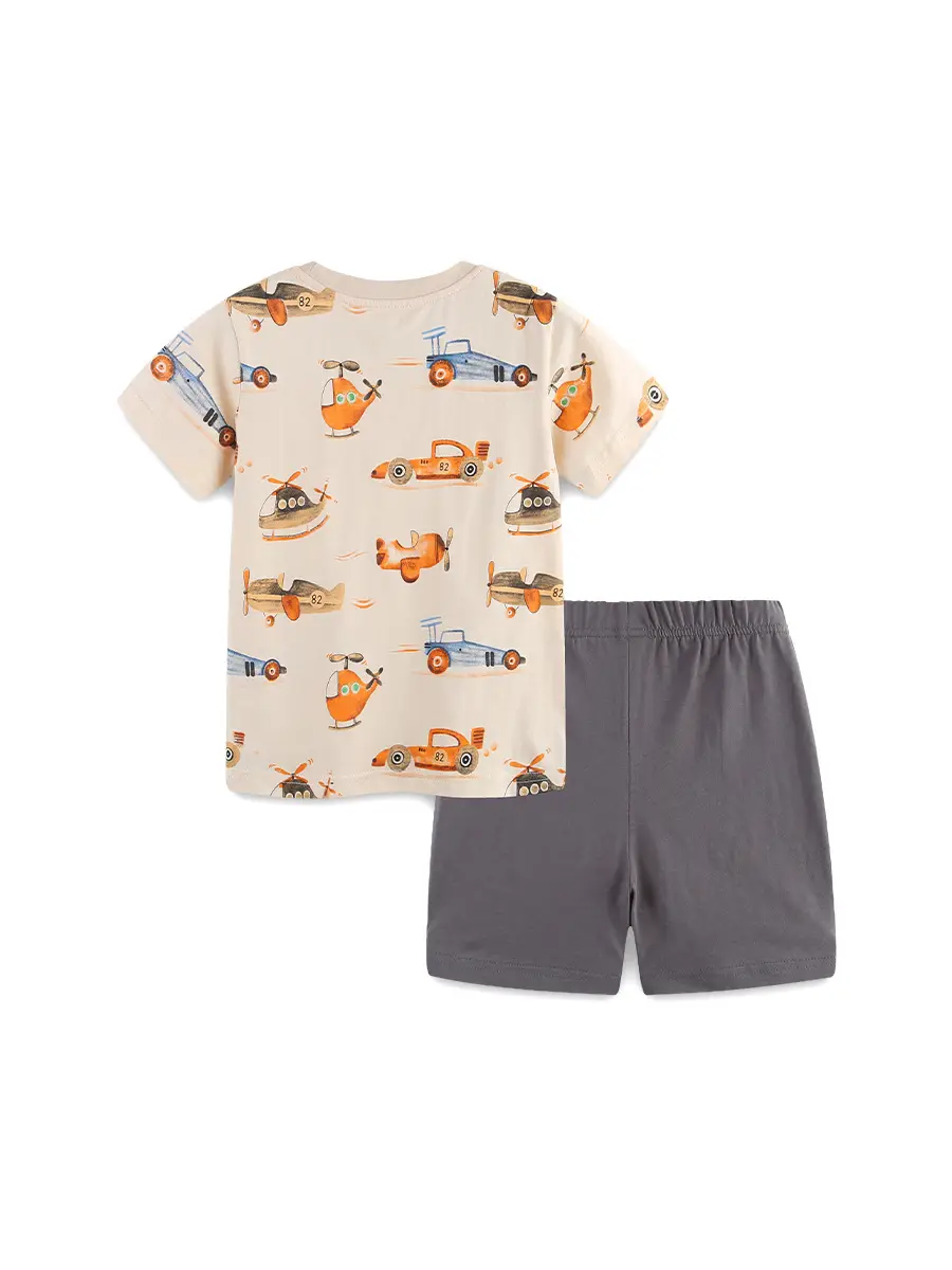 Boys Printed Cotton Shorts Suit Summer New - Image 4