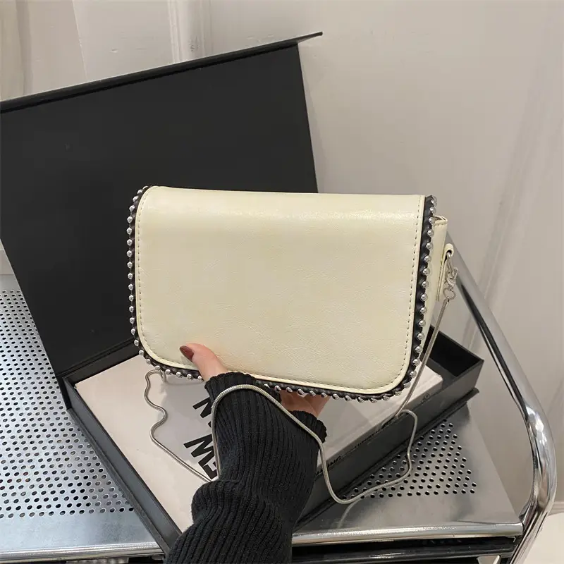 Vintage Rivet Bag Women's Black 2024 Winter - Image 8