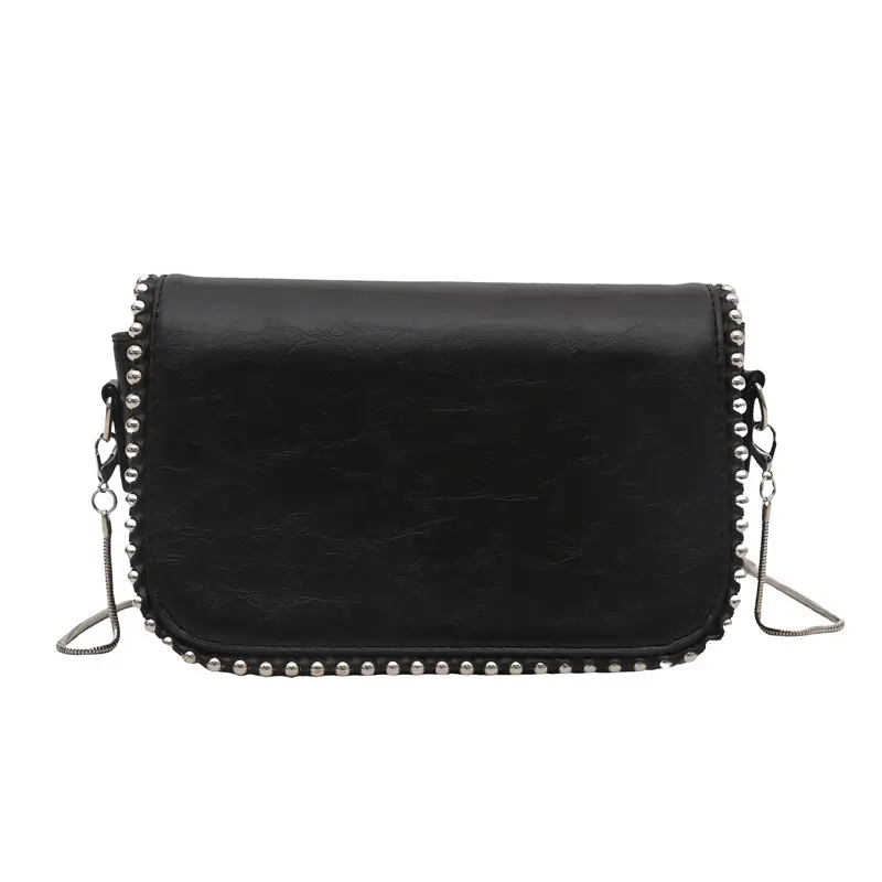 Vintage Rivet Bag Women's Black 2024 Winter - Image 9
