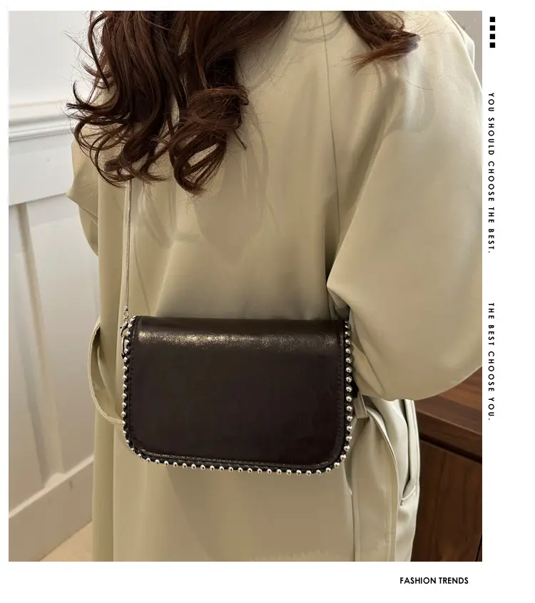 Vintage Rivet Bag Women's Black 2024 Winter — feature 1