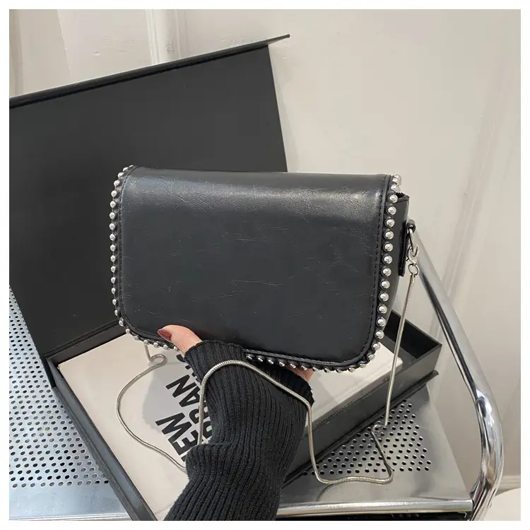 Vintage Rivet Bag Women's Black 2024 Winter — feature 10
