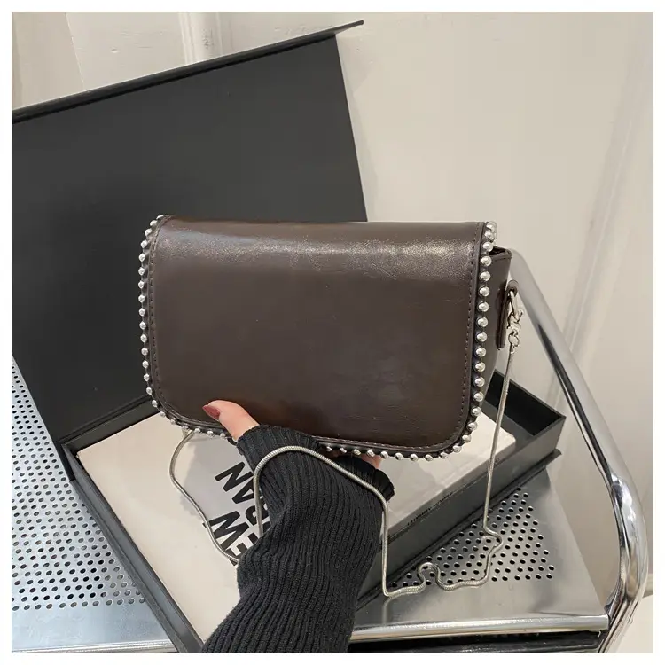Vintage Rivet Bag Women's Black 2024 Winter — feature 11