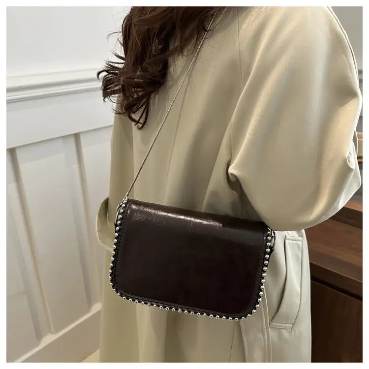 Vintage Rivet Bag Women's Black 2024 Winter — feature 20