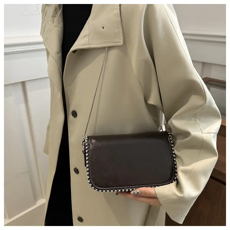 Vintage Rivet Bag Women's Black 2024 Winter — feature 21
