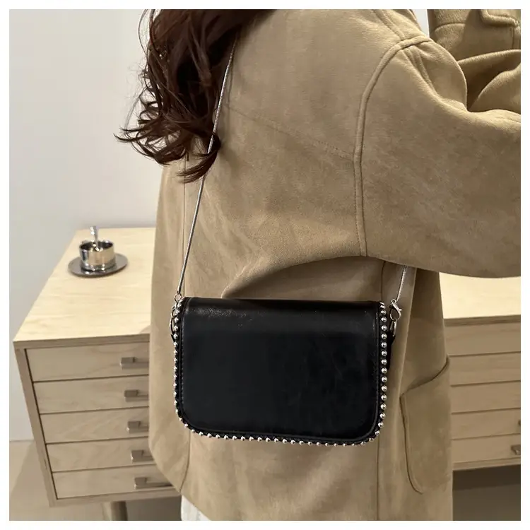 Vintage Rivet Bag Women's Black 2024 Winter — feature 23