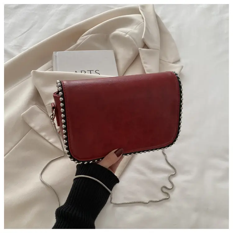 Vintage Rivet Bag Women's Black 2024 Winter - Image 4