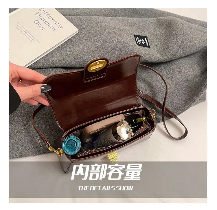Retro Lock Brown Women's Shoulder Bag 2024 — feature 10