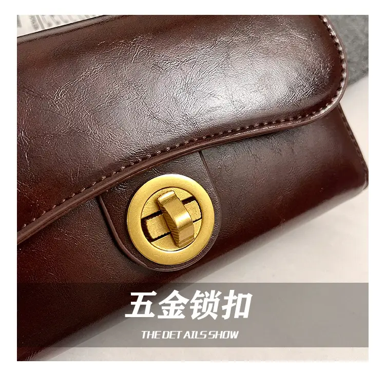Retro Lock Brown Women's Shoulder Bag 2024 — feature 14