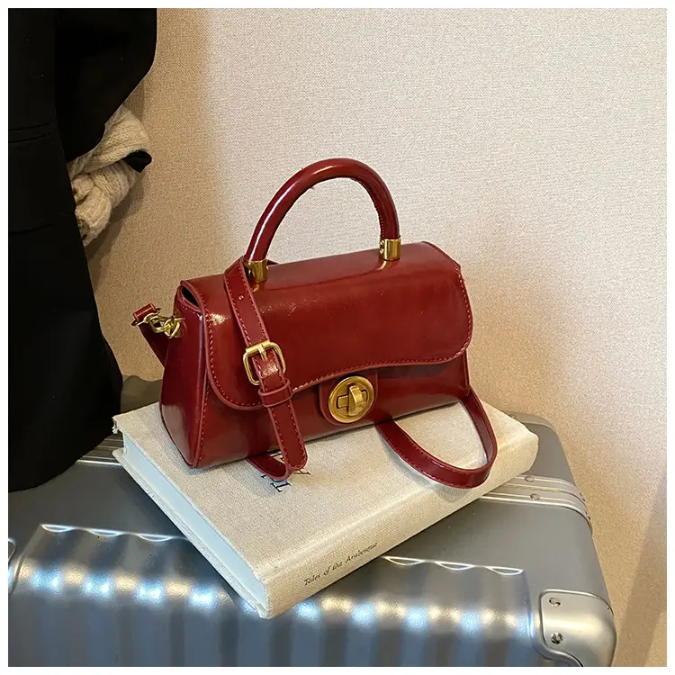 Retro Lock Brown Women's Shoulder Bag 2024 — feature 23