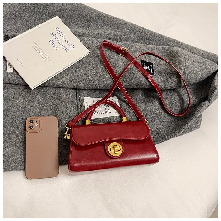 Retro Lock Brown Women's Shoulder Bag 2024 — feature 24