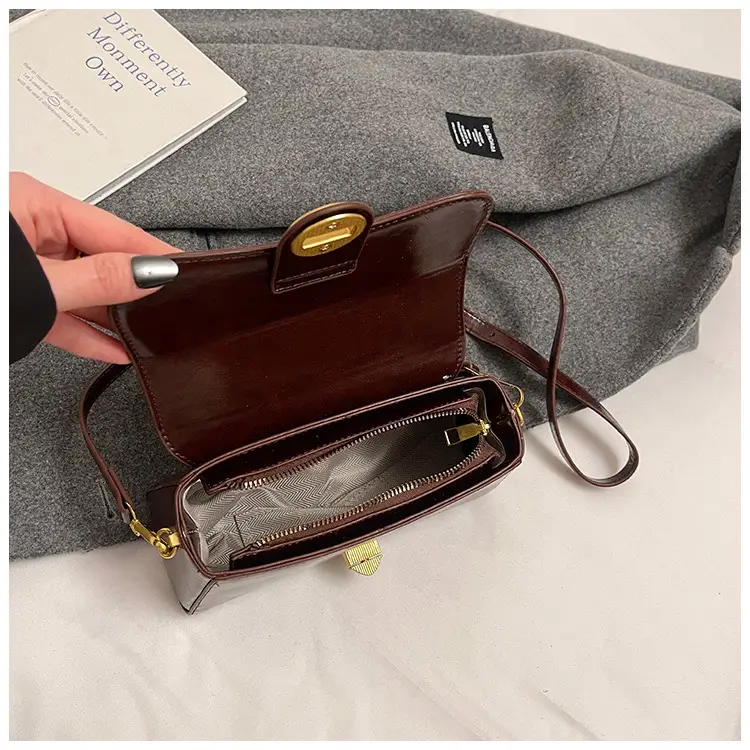 Retro Lock Brown Women's Shoulder Bag 2024 — feature 26