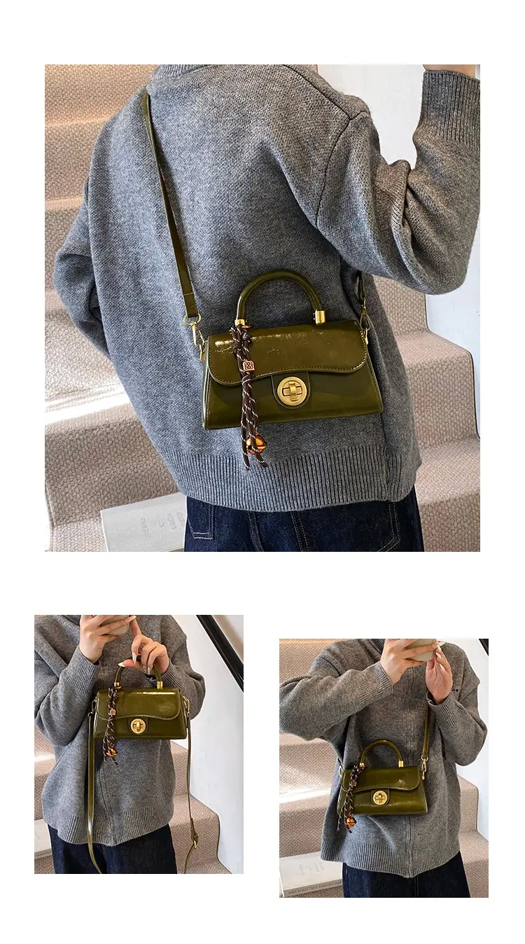 Retro Lock Brown Women's Shoulder Bag 2024 — feature 7