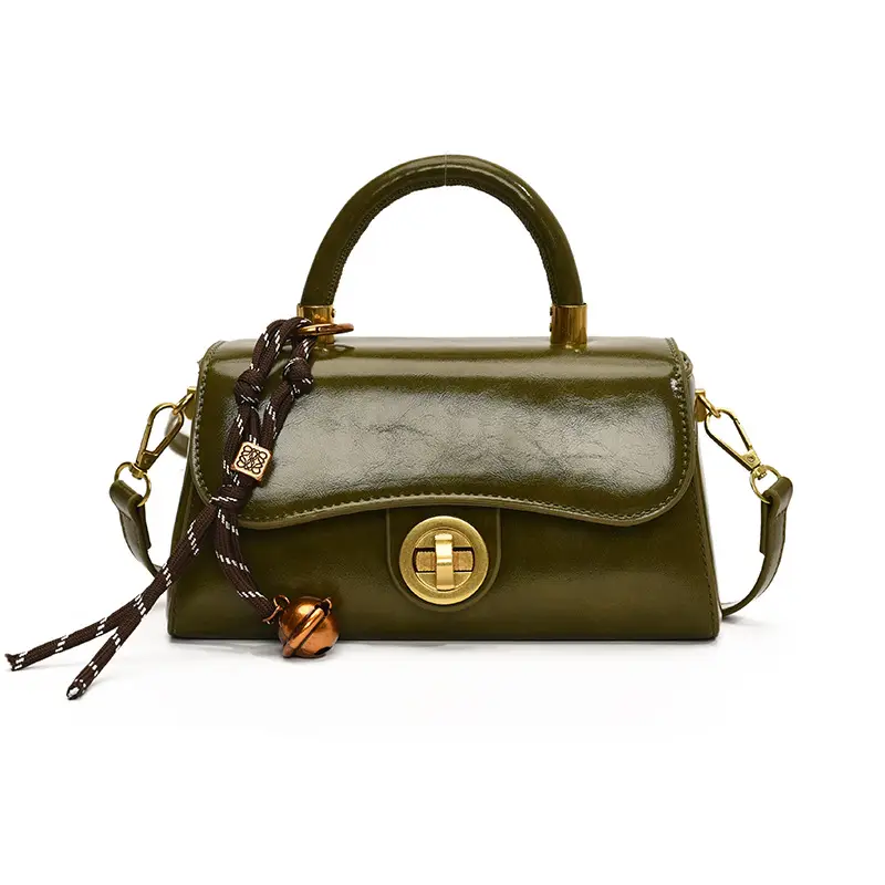 Retro Lock Brown Women's Shoulder Bag 2024 - Image 4