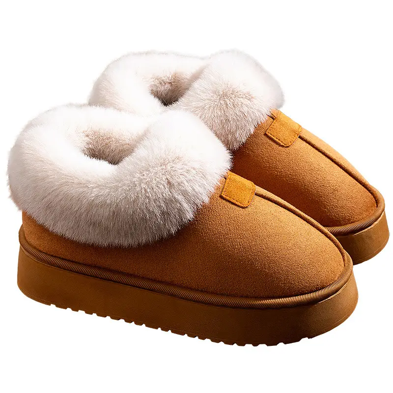 High-Top Cotton Shoes for Women 2026 Winter Warm Snow Boots Indoor Non-Slip Thick-Soled Slippers with a Stepping-On-Clouds Feel and Closed Heel - Image 13