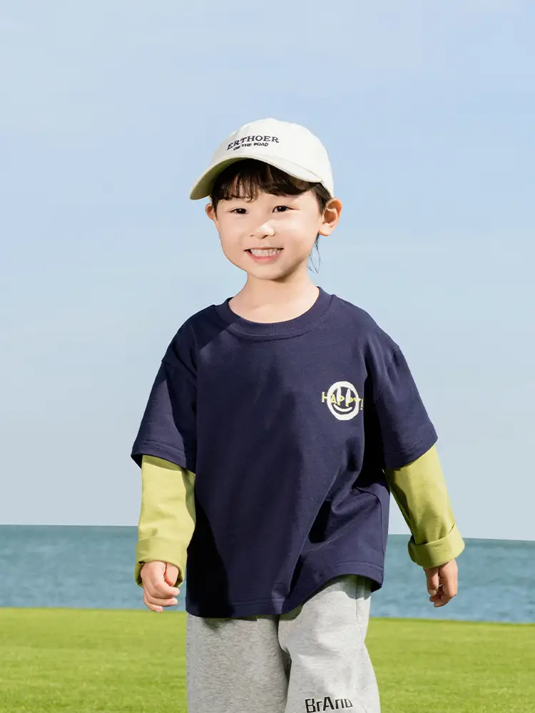 Kids Pink T-Shirt with Smiley Design for Boys - Image 6