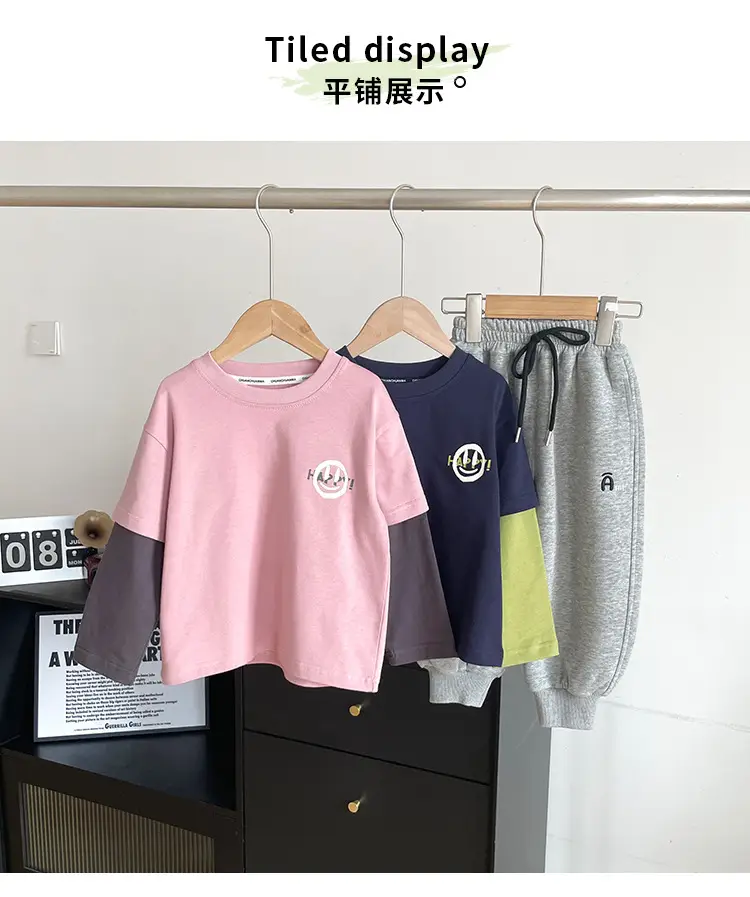 Kids Pink T-Shirt with Smiley Design for Boys — feature 9