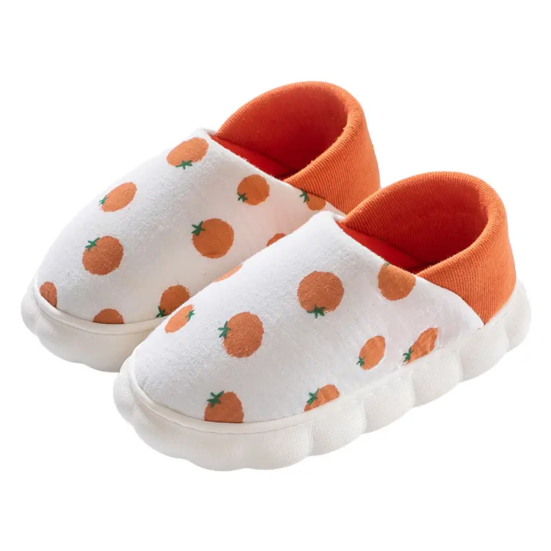 Women's Cotton Slippers Orange Orange Postpartum Autumn Winter - Image 7