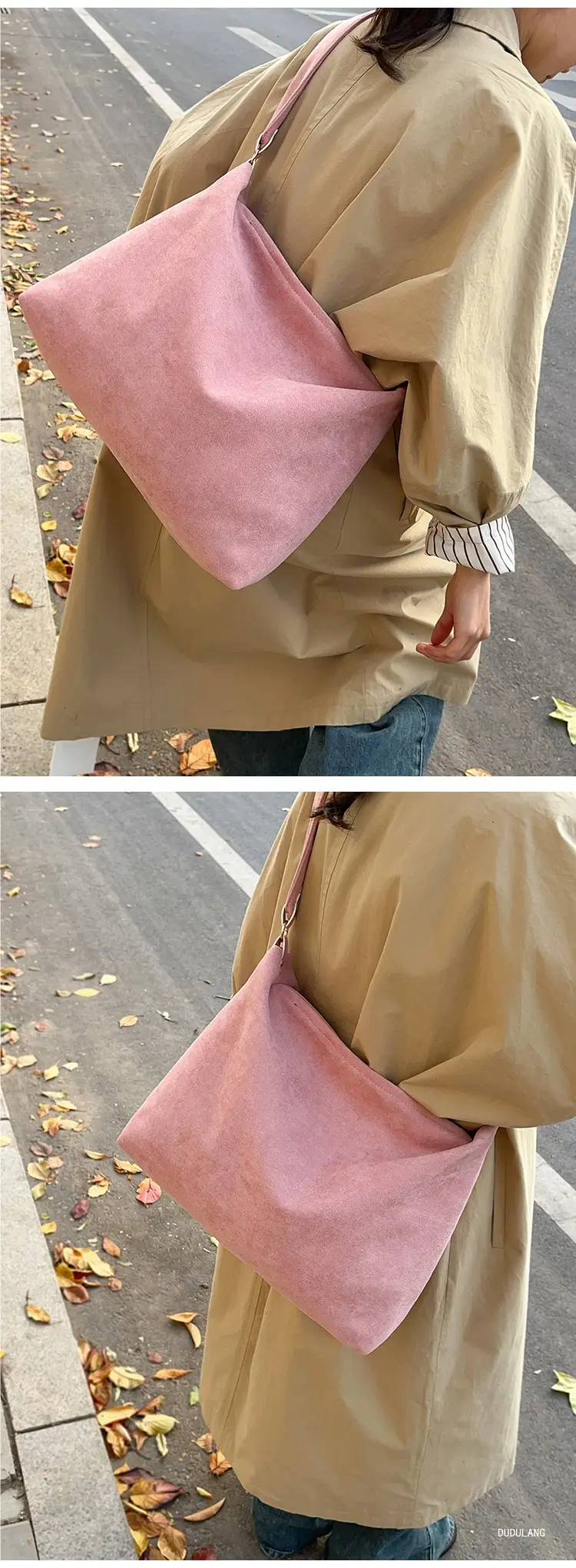 2026 Women's Retro Suede Shoulder Bag Large Capacity — feature 15