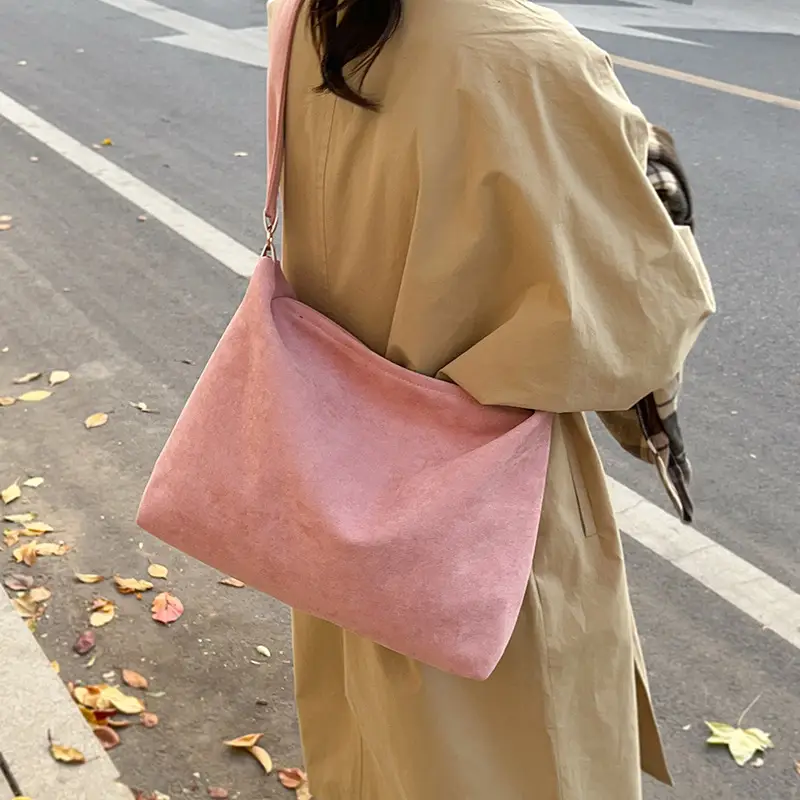 2026 Women's Retro Suede Shoulder Bag Large Capacity - Image 3