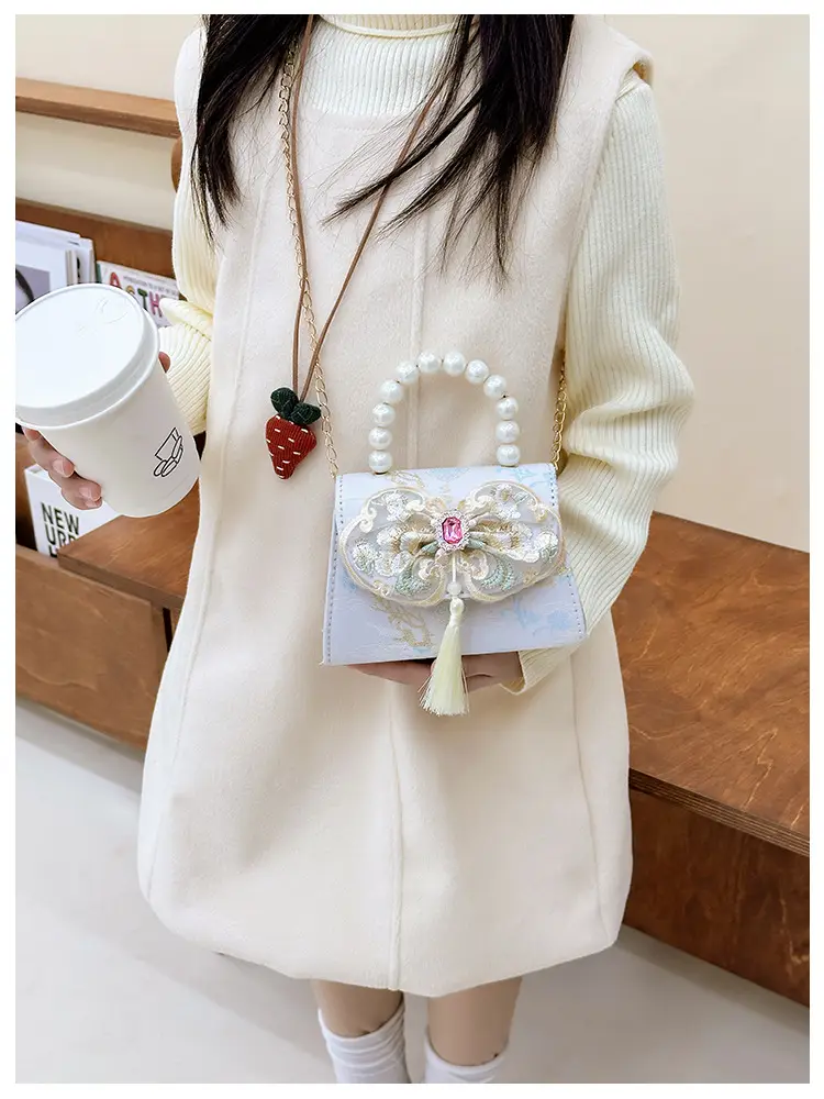 Cute Princess Pearl Shoulder Bag for Girls — feature 15
