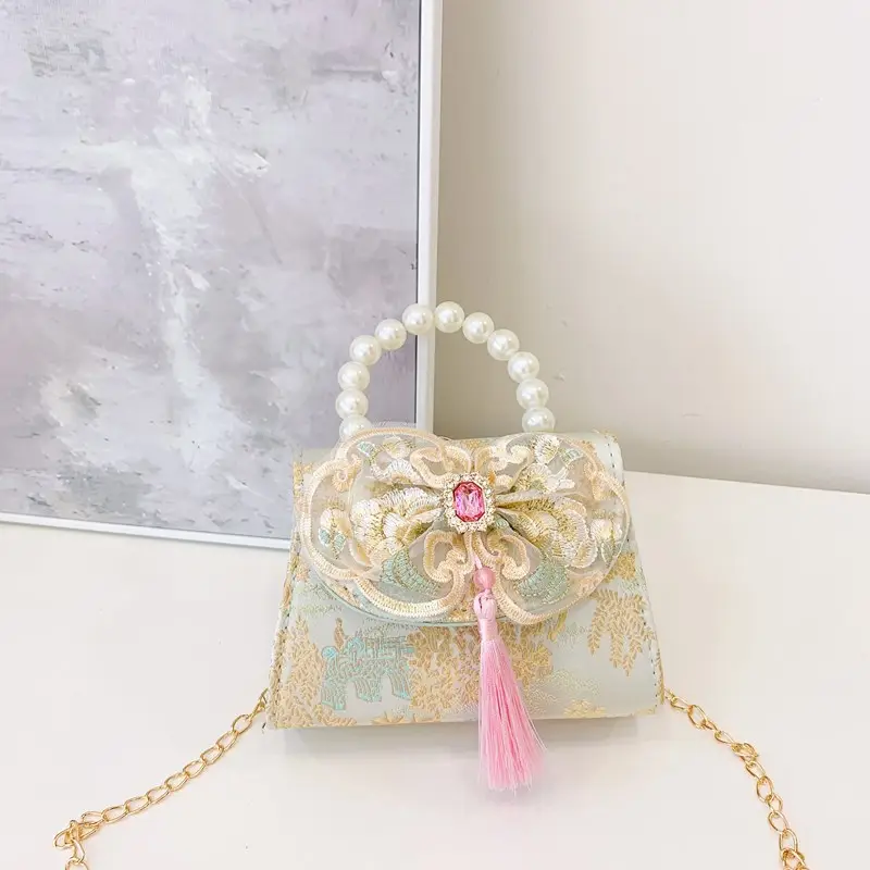Cute Princess Pearl Shoulder Bag for Girls - Image 3