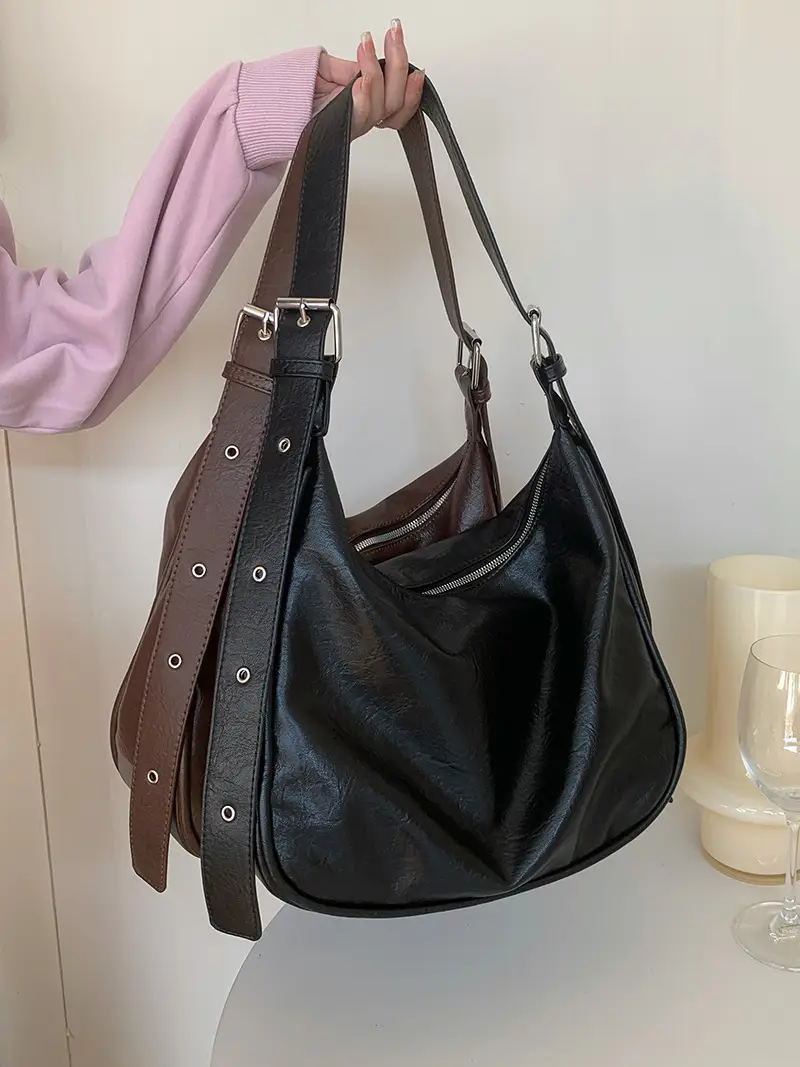 Retro Brown Leather Shoulder Bag for Women 2026 — feature 1