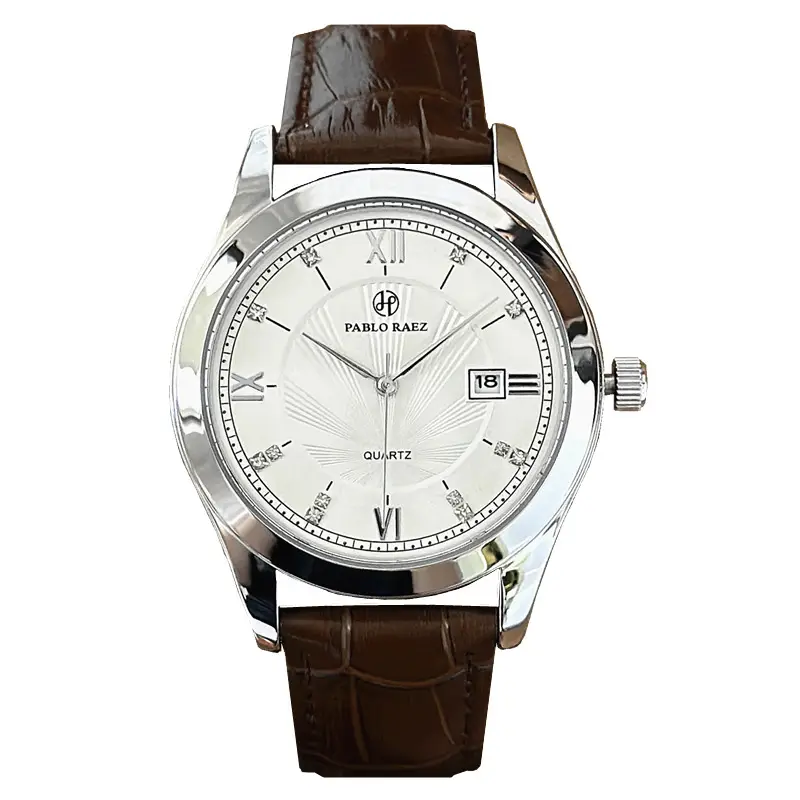 Pablo Raez Brown Men's Watch with Rose Gold Strap - Image 8
