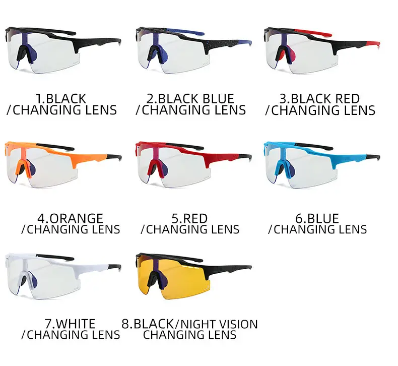 Men Women Night Running Sunglasses Photochromic Black Frame β feature 10