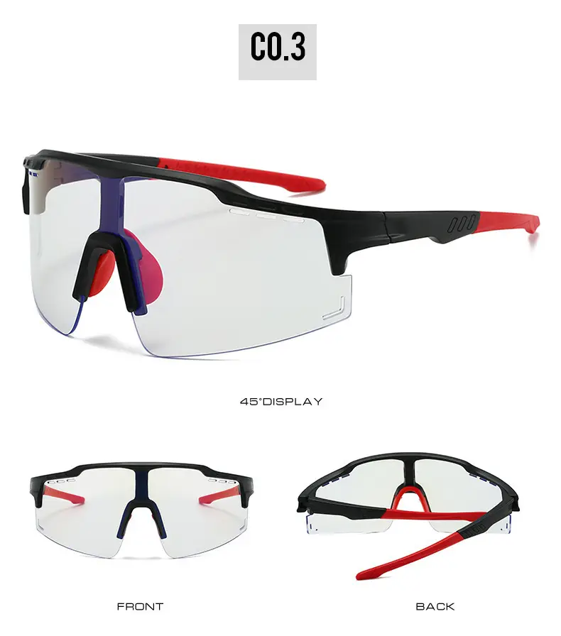Men Women Night Running Sunglasses Photochromic Black Frame β feature 13
