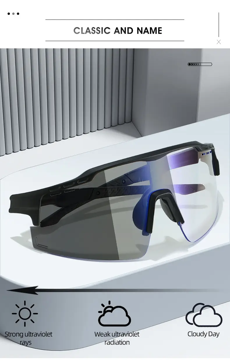 Men Women Night Running Sunglasses Photochromic Black Frame β feature 6