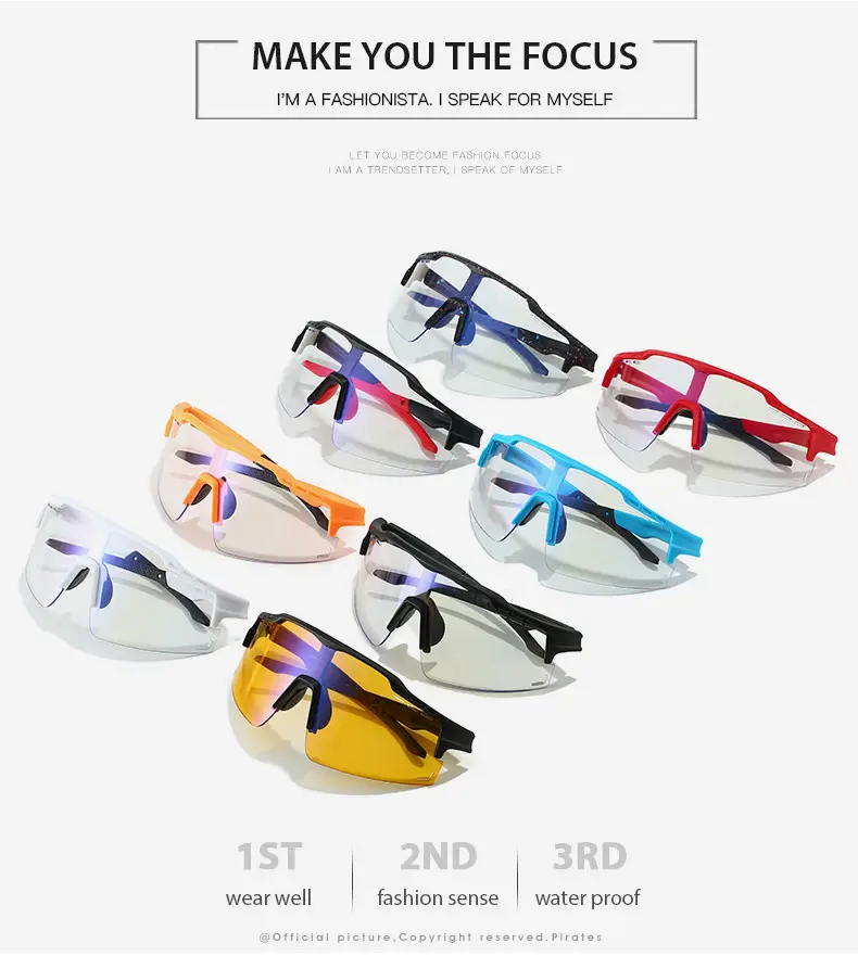 Men Women Night Running Sunglasses Photochromic Black Frame β feature 7