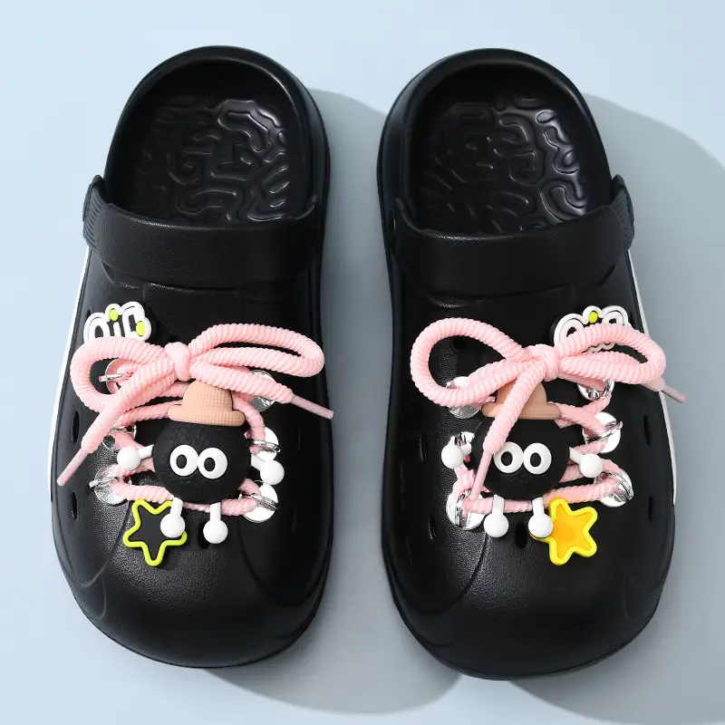 Thick-soled hole shoes women's non-smelly feet diy non-slip toe-covered slippers EVA wear-resistant cute breathable beach sandals - Image 8