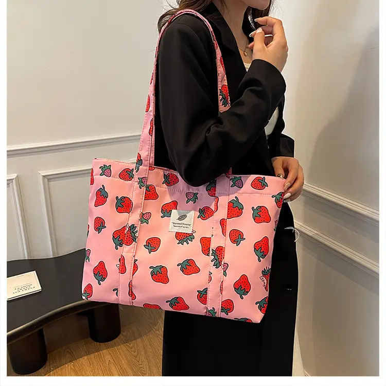 Women's Printed Nylon Shoulder Bags Large Capacity 2024 — feature 10