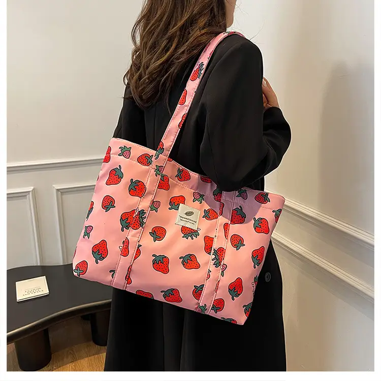 Women's Printed Nylon Shoulder Bags Large Capacity 2024 — feature 11