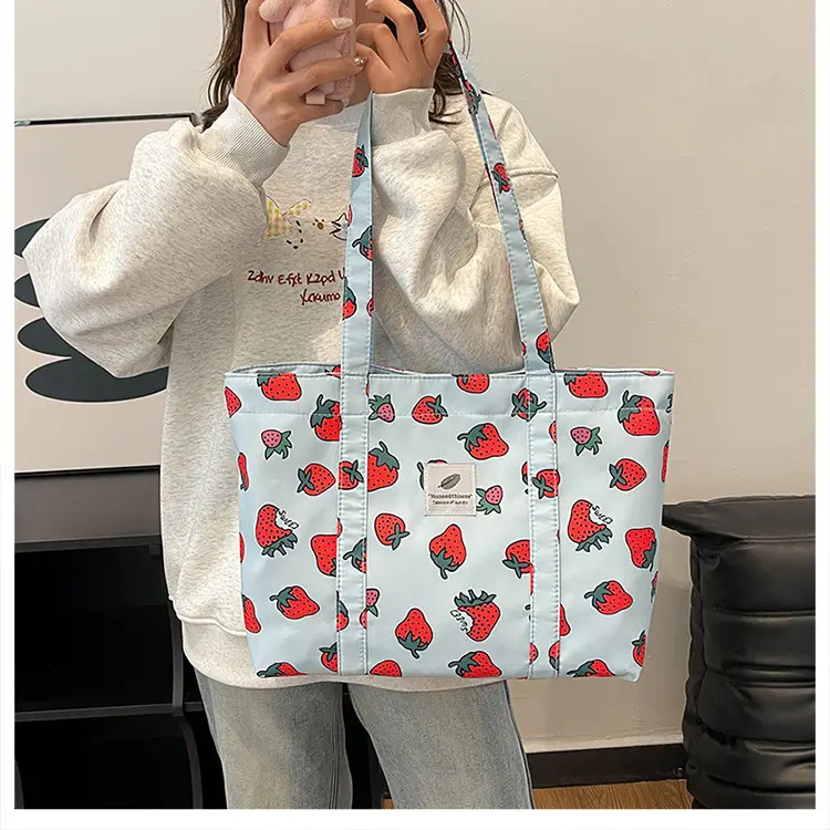 Women's Printed Nylon Shoulder Bags Large Capacity 2024 — feature 16