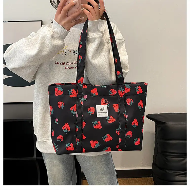 Women's Printed Nylon Shoulder Bags Large Capacity 2024 — feature 19