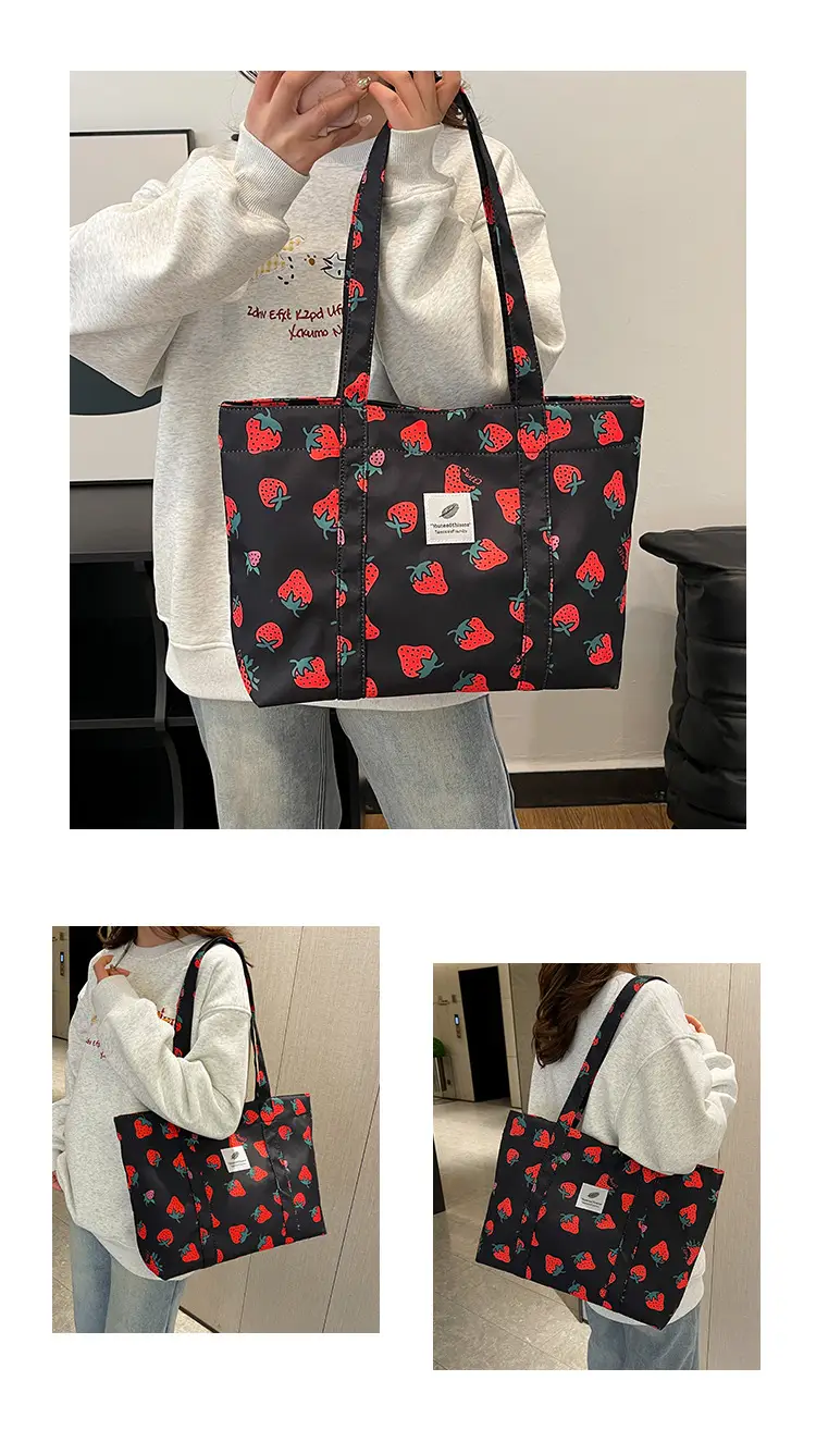 Women's Printed Nylon Shoulder Bags Large Capacity 2024 — feature 22