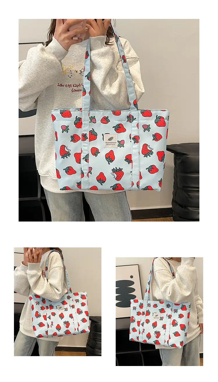 Women's Printed Nylon Shoulder Bags Large Capacity 2024 — feature 23