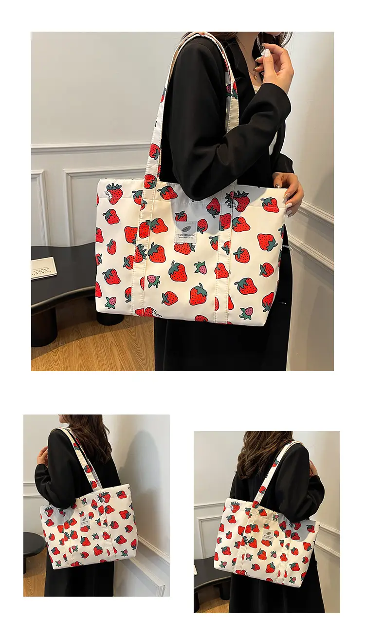 Women's Printed Nylon Shoulder Bags Large Capacity 2024 — feature 24