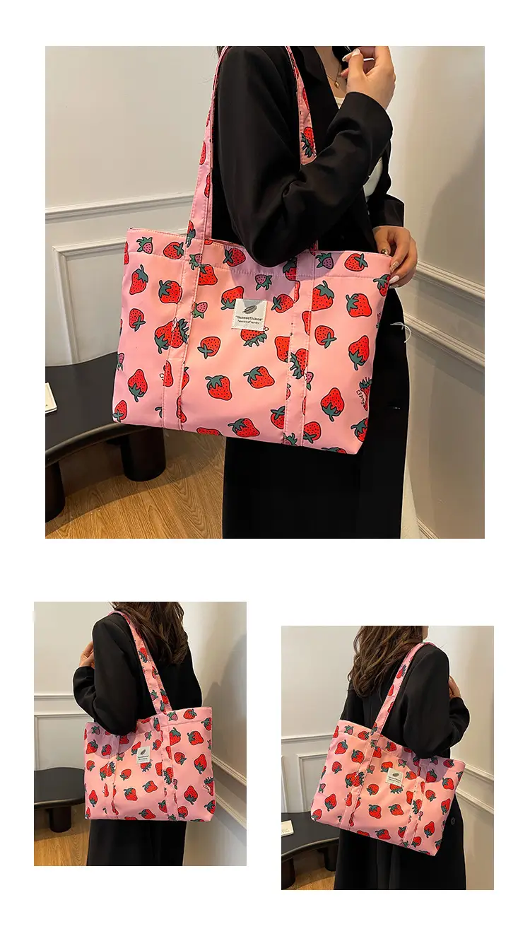 Women's Printed Nylon Shoulder Bags Large Capacity 2024 — feature 25