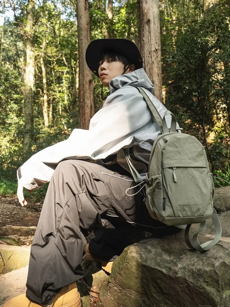 Men Women Black Multi Functional Backpack Shoulder Crossbody - Image 13
