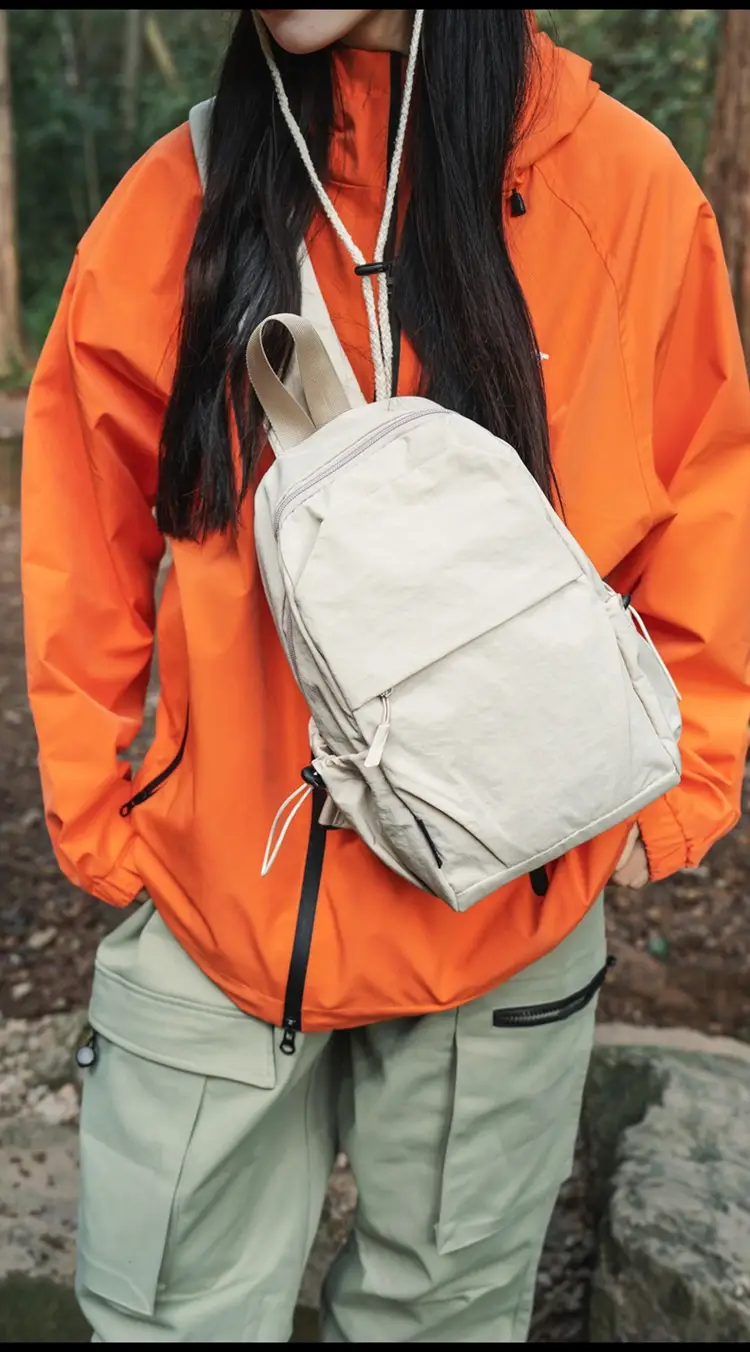 Men Women Black Multi Functional Backpack Shoulder Crossbody — feature 1
