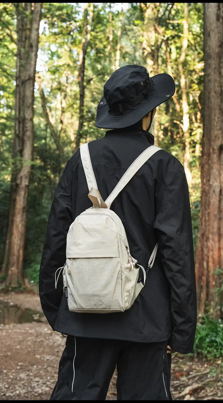Men Women Black Multi Functional Backpack Shoulder Crossbody — feature 14