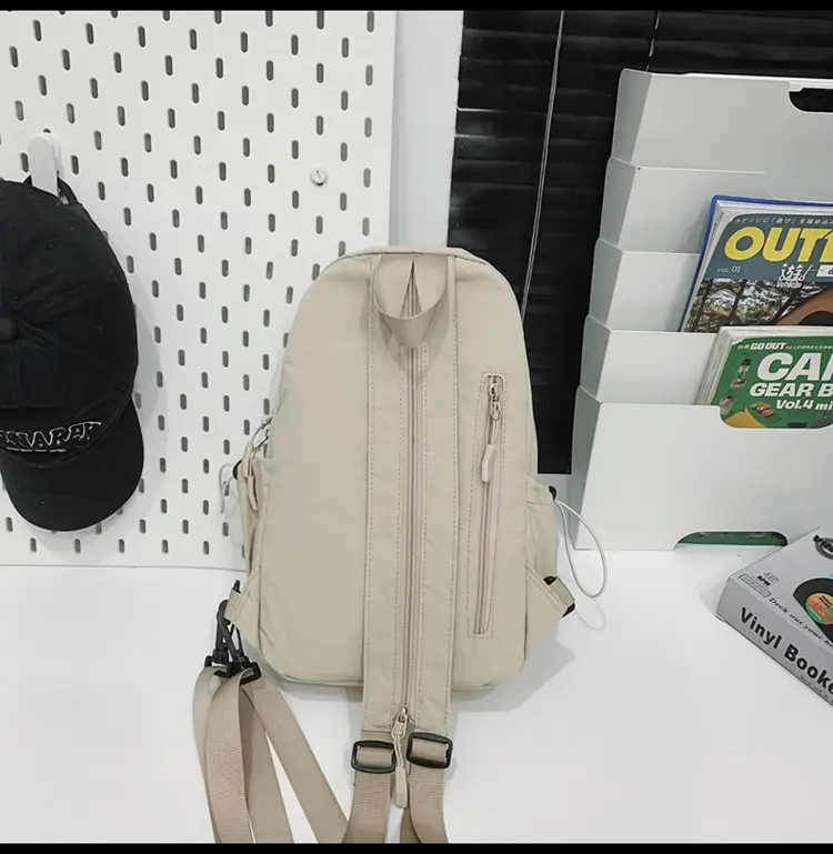 Men Women Black Multi Functional Backpack Shoulder Crossbody — feature 19