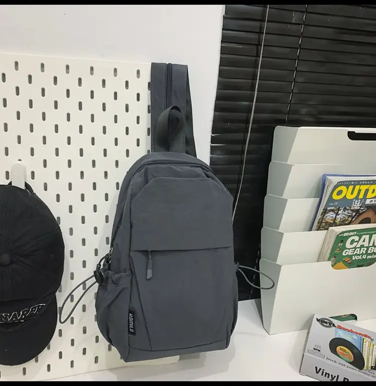 Men Women Black Multi Functional Backpack Shoulder Crossbody - Image 4