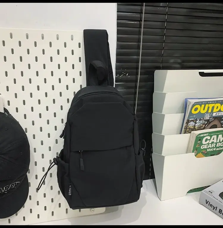 Men Women Black Multi Functional Backpack Shoulder Crossbody - Image 5