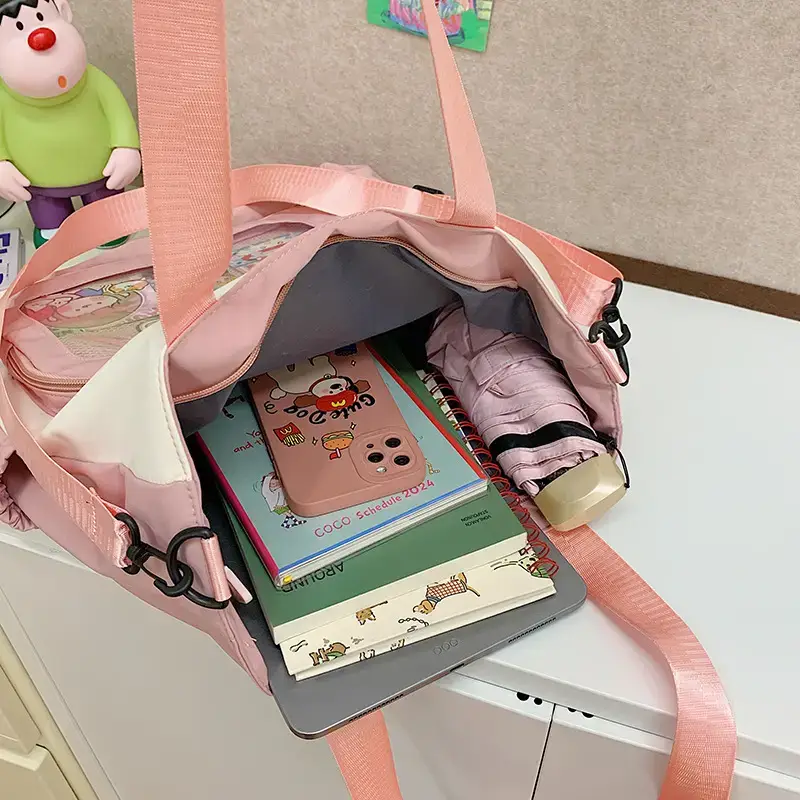 Cute Cartoon Student Backpacks Transparent Storage Shoulder Bag - Image 9