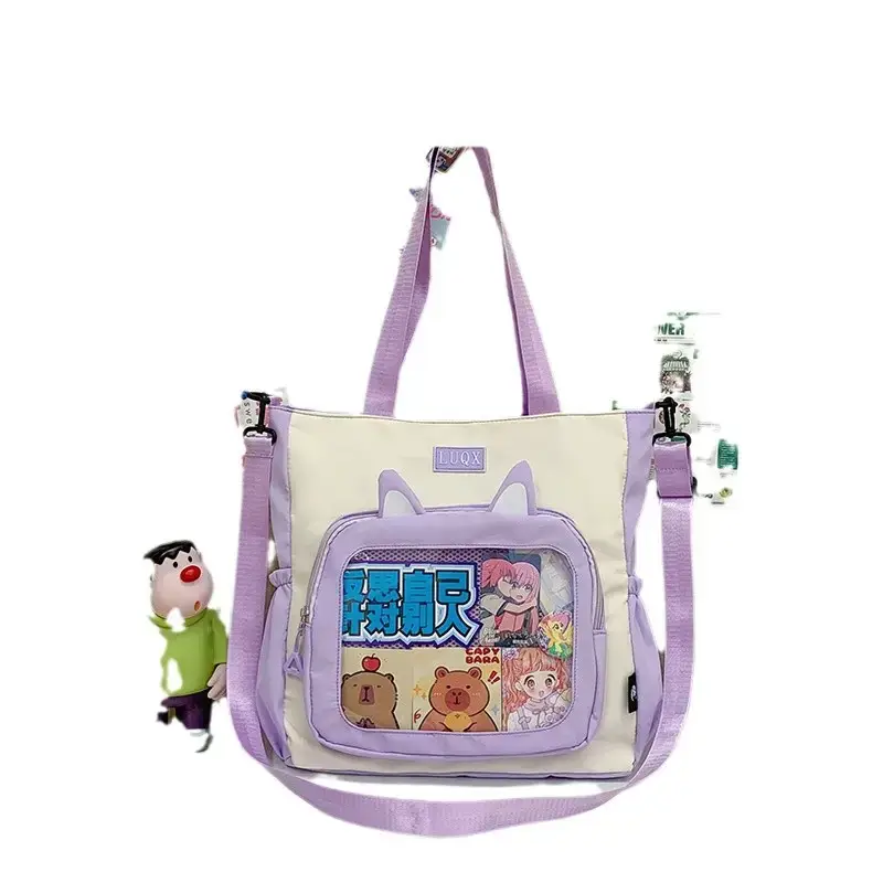 Cute Cartoon Student Backpacks Transparent Storage Shoulder Bag - Image 10