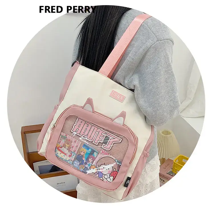 Cute Cartoon Student Backpacks Transparent Storage Shoulder Bag — feature 16